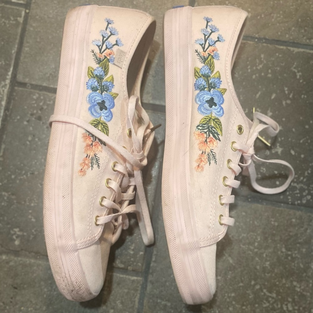 Keds x Rifle Paper Co pink sneakers - Picture 5 of 6